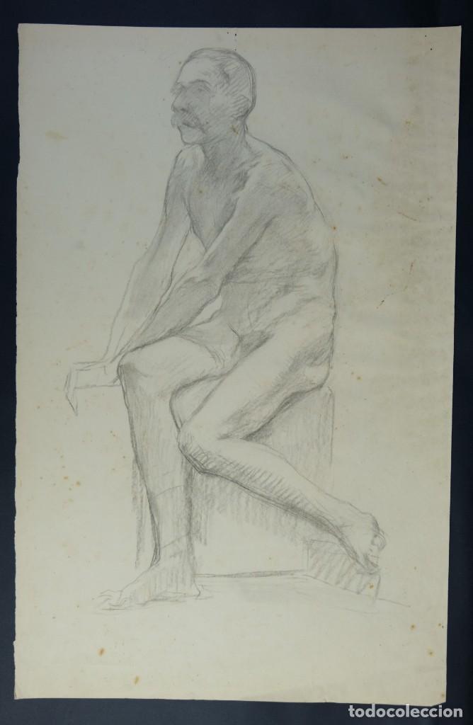 dibujo al carboncillo desnudo masculino princip Comprar