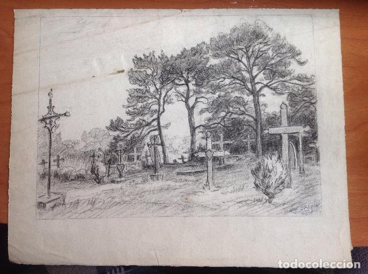 Arte: Baldomero Gili. El cementerio. - Foto 1