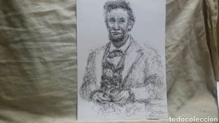 Arte: Retrato original Abraham Lincon - Foto 4