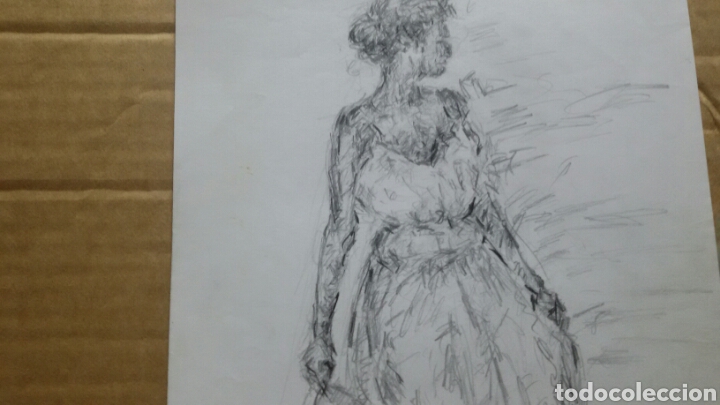 Arte: Mujer junto a la costa obra original - Foto 1