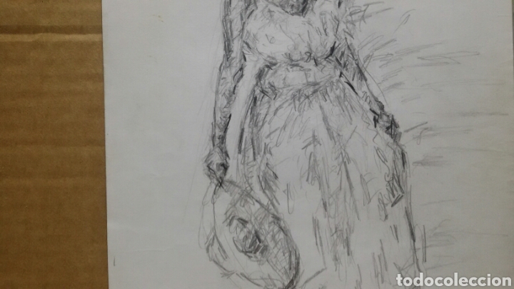 Arte: Mujer junto a la costa obra original - Foto 4