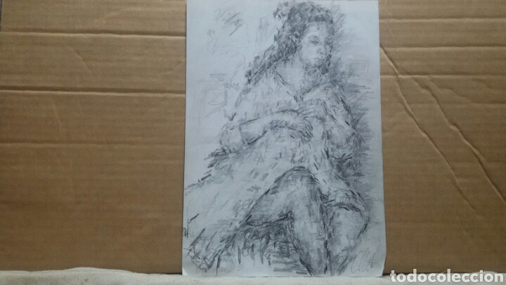 Arte: Chica en camis&oacute;n obra original - Foto 1