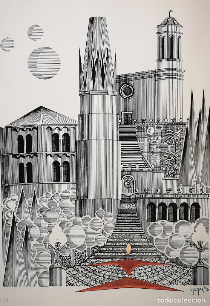 Arte: OBRA ORIGINAL-SERIE GIRONA 1996 NRO.4- Autor JOAQUIM HUGAS ROURA-TECNICA MIXTA S/PAPEL 38*49 cms.