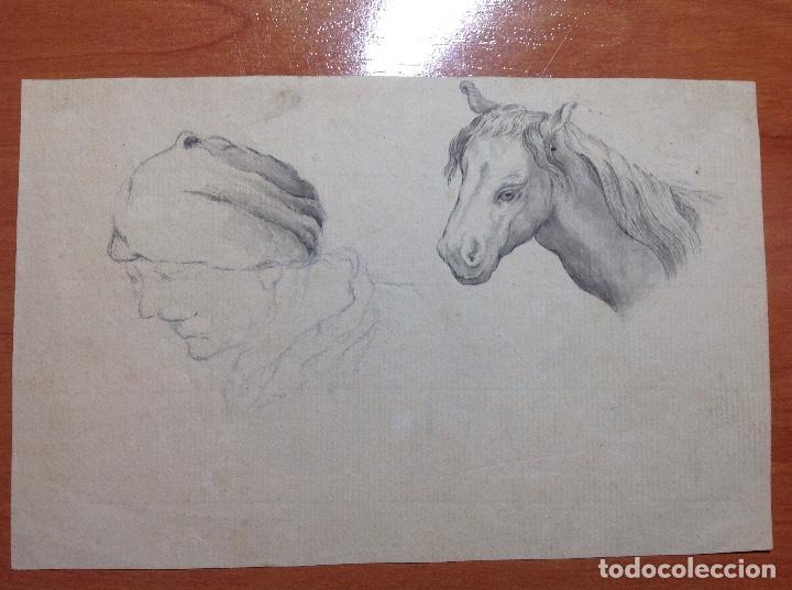 Arte: An&oacute;nimo. Personaje y Caballo. - Foto 1