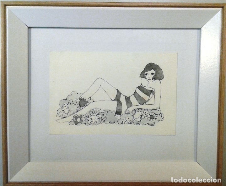 Arte: Boada, Pedro, ilustraci&oacute;n original 1972 - Foto 1