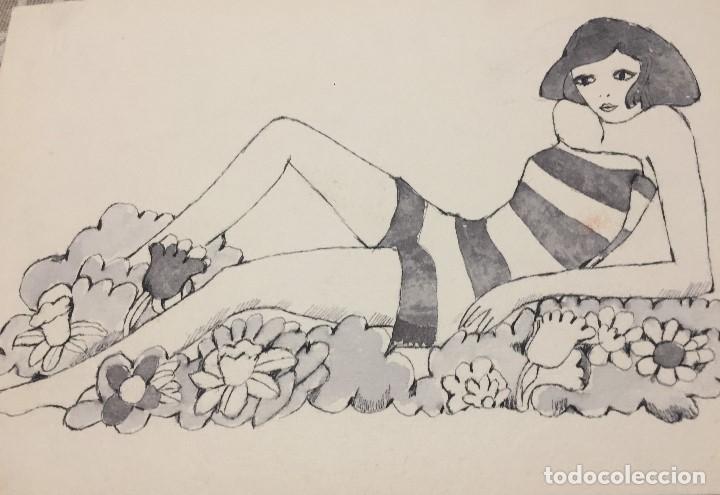 Arte: Boada, Pedro, ilustraci&oacute;n original 1972 - Foto 2
