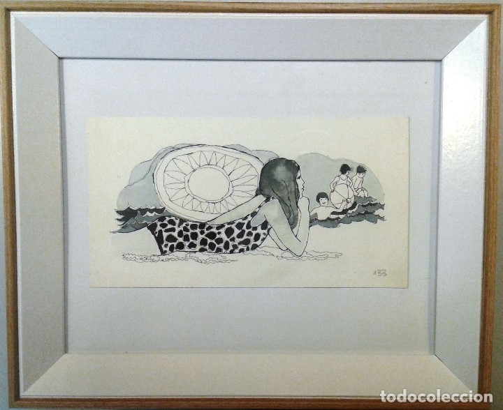 Arte: Boada, Pedro, ilustraci&oacute;n original 1972 - Foto 1