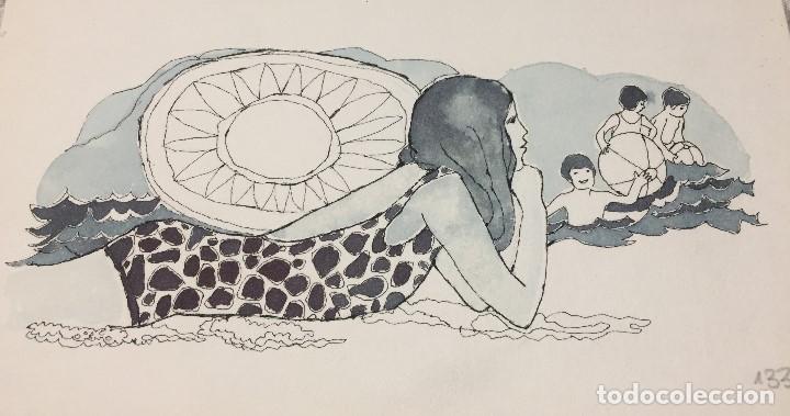 Arte: Boada, Pedro, ilustraci&oacute;n original 1972 - Foto 2