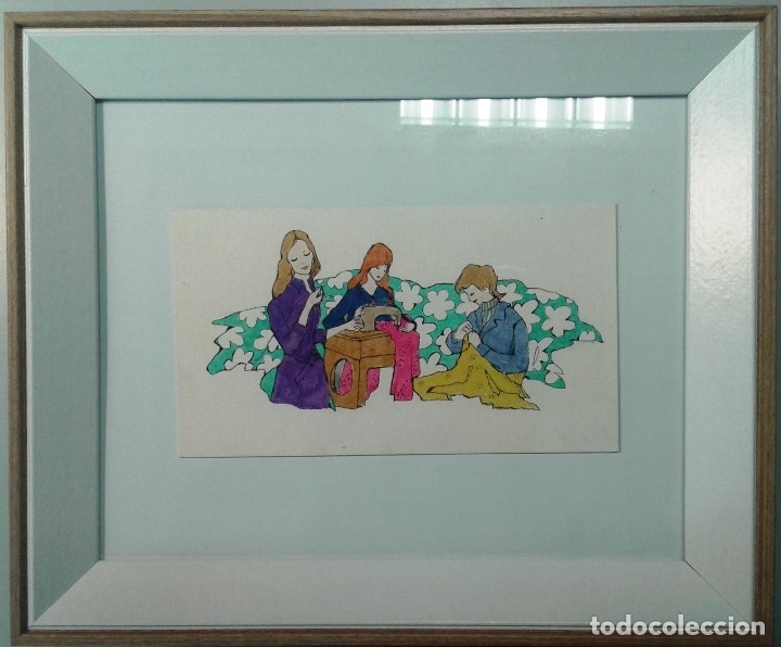 Arte: Boada, Pedro, ilustraci&oacute;n original 1972 - Foto 1