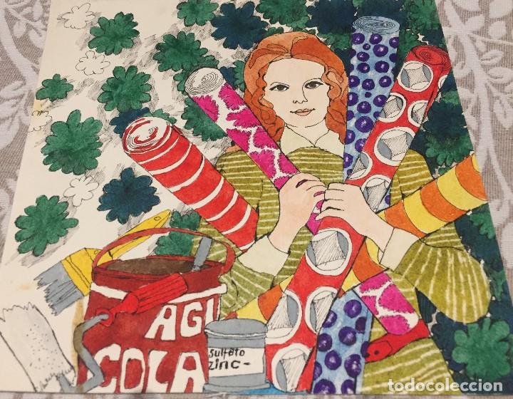Arte: Boada, Pedro, ilustraci&oacute;n original 1972. Pop Art. - Foto 2