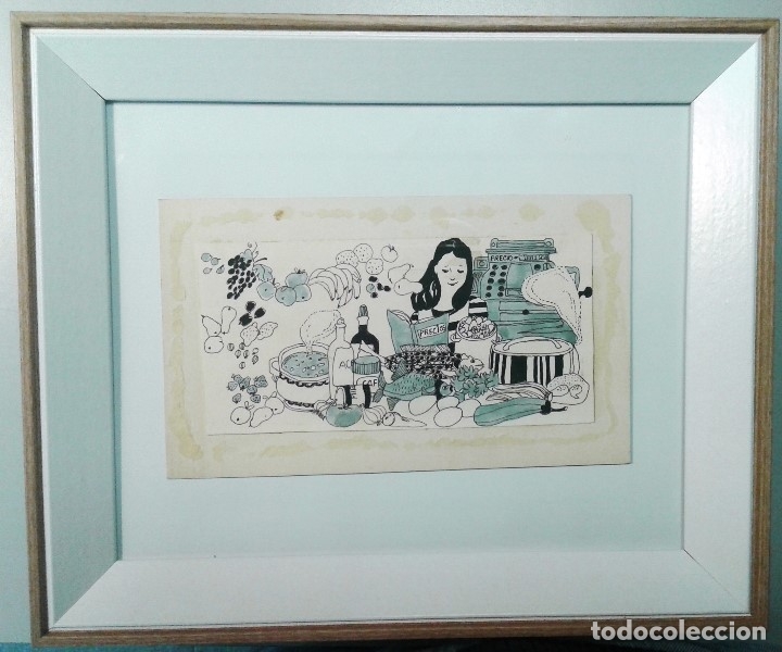 Arte: Boada, Pedro, ilustraci&oacute;n original 1972 - Foto 1