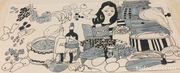 Arte: Boada, Pedro, ilustraci&oacute;n original 1972 - Foto 2