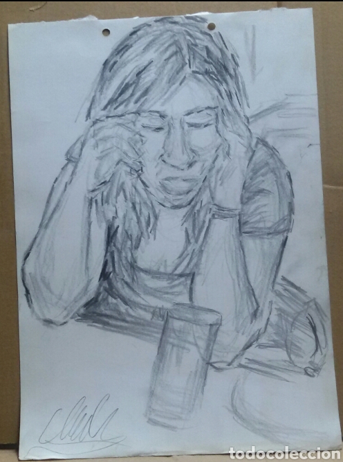 Arte: Chica agotada original - Foto 1