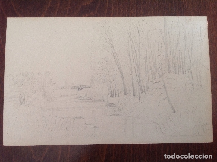 Arte: Juan Egea. Paisaje y rio. - Foto 1