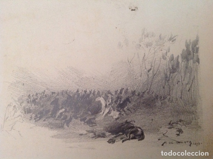 Arte: Marcelino de Unceta. Batalla a caballo. - Foto 2