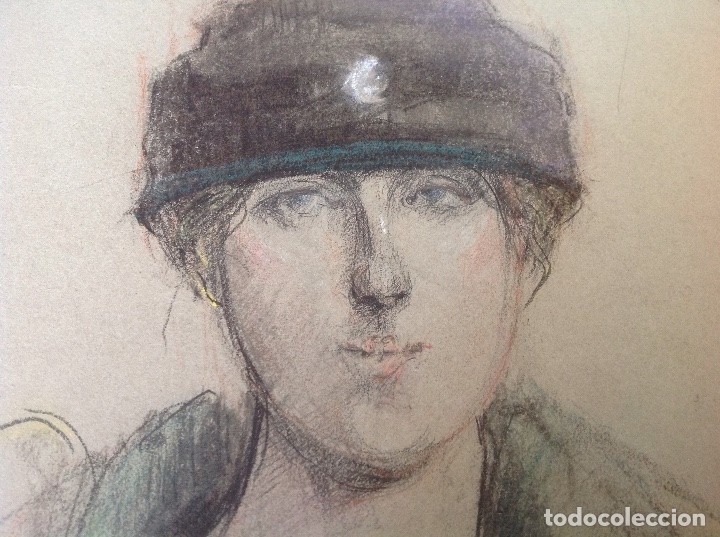 Arte: Maximino Pe&ntilde;a. Retrato de dama. - Foto 3