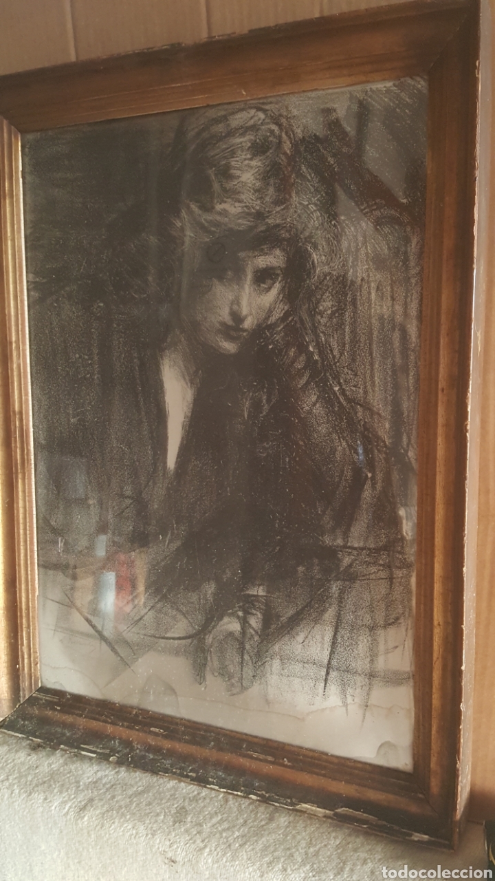 Arte: l&aacute;mina francesa firmada - Foto 1
