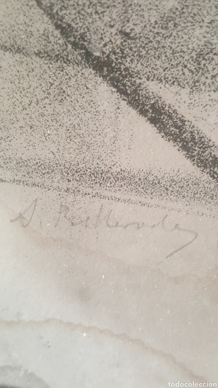 Arte: l&aacute;mina francesa firmada - Foto 2