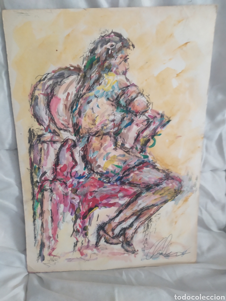 Arte: Mujer sentada original - Foto 2