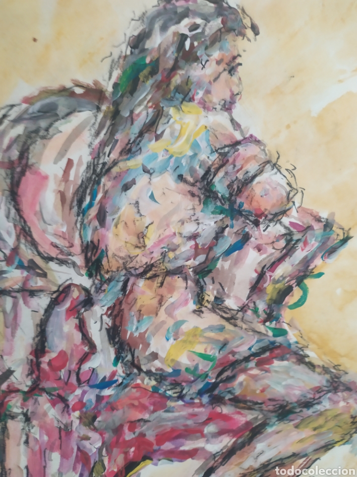Arte: Mujer sentada original - Foto 3