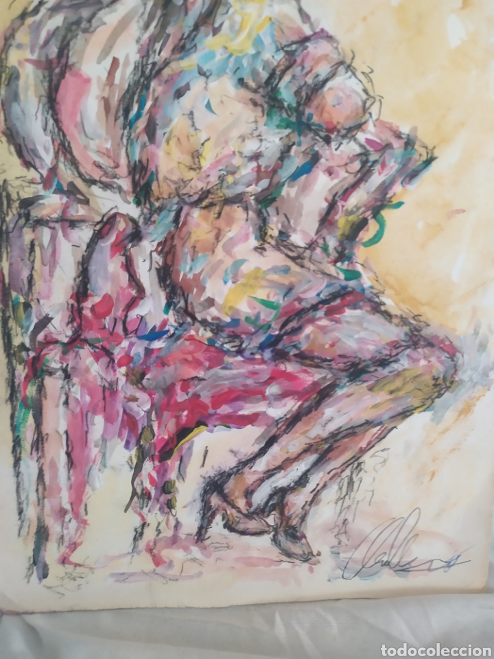 Arte: Mujer sentada original - Foto 5