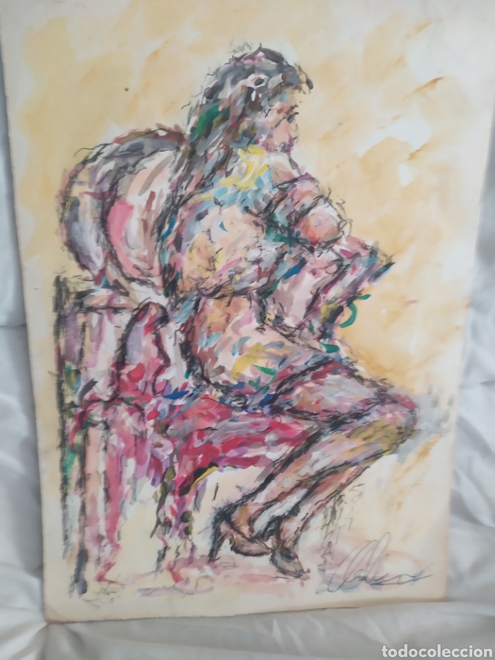Arte: Mujer sentada original - Foto 6