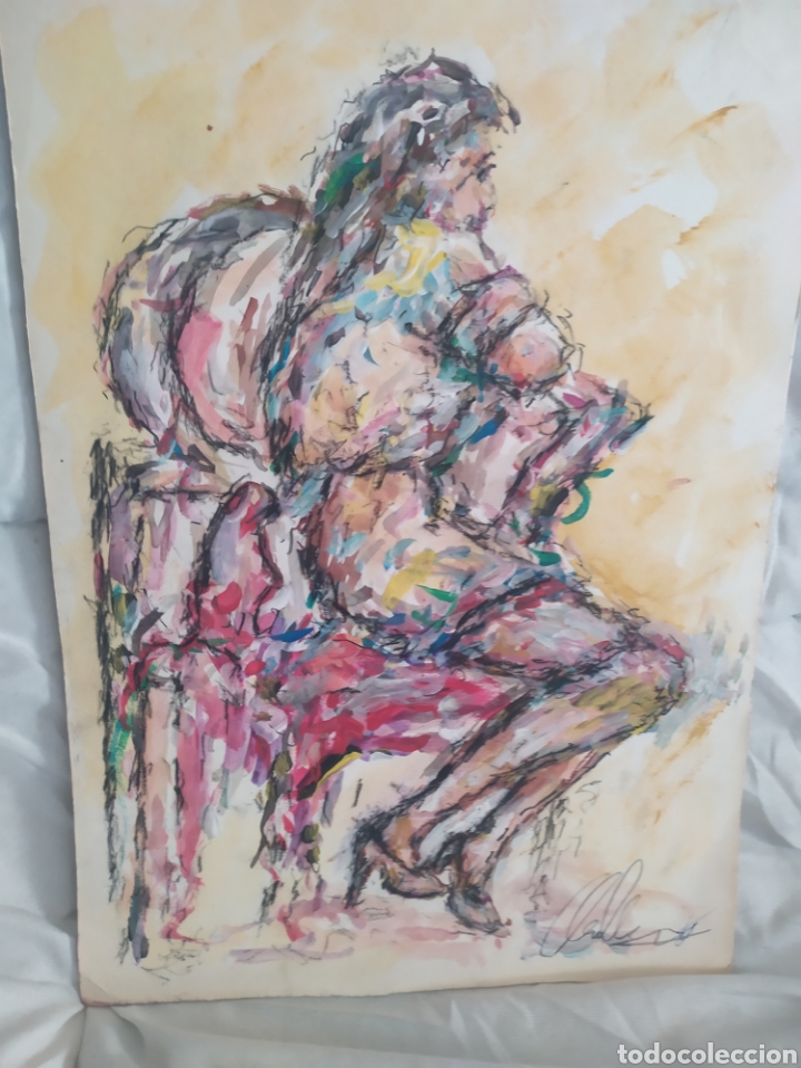 Arte: Mujer sentada original - Foto 7