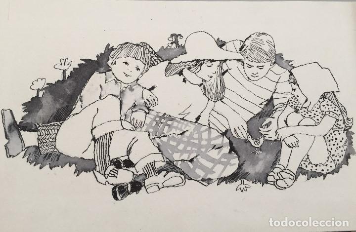 Arte: Boada, ilustraci&oacute;n original 1972, catalogada. - Foto 1