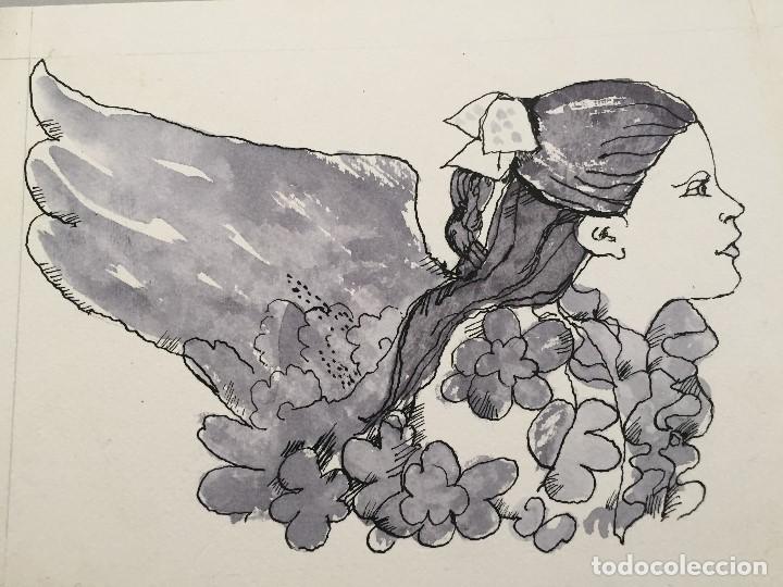 Arte: Boada, ilustraci&oacute;n original 1972, catalogada. - Foto 1