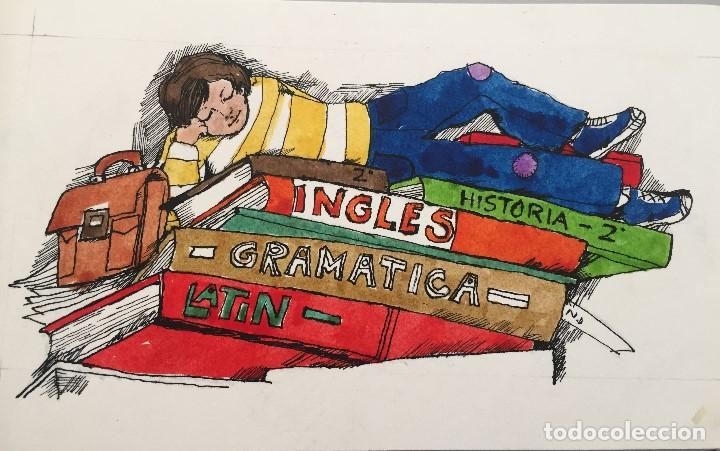 Arte: Boada, ilustraci&oacute;n original 1972, catalogada. - Foto 1