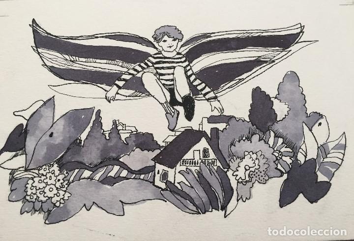 Arte: Boada, ilustraci&oacute;n original 1972, catalogada. - Foto 1