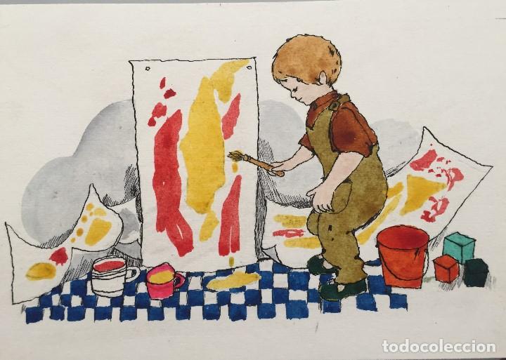 Arte: Boada, ilustraci&oacute;n original 1972, catalogada. - Foto 1