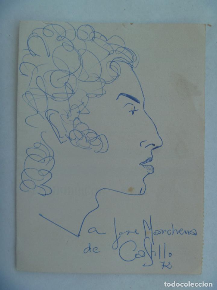Arte: CARICATURA DEL BAILAO FLAMENCO PEPE MARCHENA, DE CASTILLO, 1972. EL MADRIGAL, NGHT CLUB, BENALMADENA