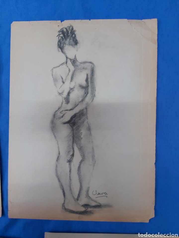 Lote Dibujos Desnudos A Carboncillo Firmados Comprar Dibujos Contempor Neos Siglo Xx En