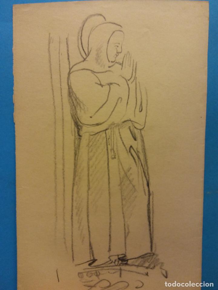 Kunst: ORIGINAL. OBRA DE FRANCESC GASS&Oacute;. ARTE RELIGIOSO. MEDIDAS 22 X 14