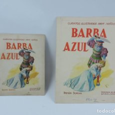 Arte: ACUARELA ORIGINAL DE LUIS PALAO, PORTADA Y CUENTO BARBA AZUL, ED. RAMON SOPENA, AÑOS 1920 APROX., CU. Lote 195274131