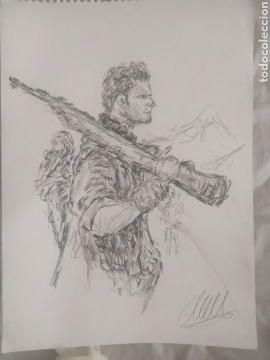Arte: Soldado de guerra (original) - Foto 1