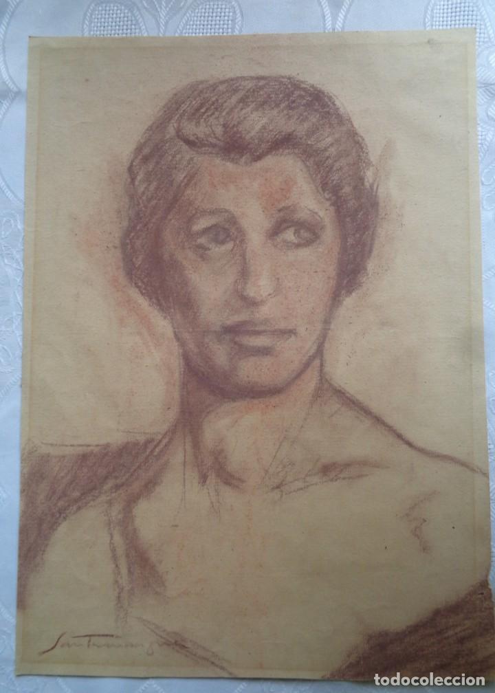 Art: ERNEST SANTASUSAGNA SANTACREU (BARCELONA, 1900-1964). CERAS/PAPEL. 39 X 28 Cm. FIRMADO,