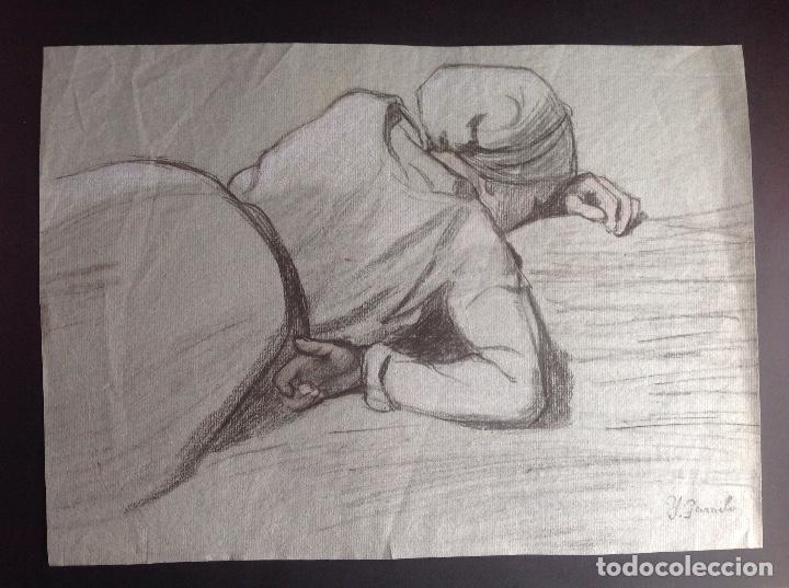 Arte: Isidro Garnelo. Dama acostada. - Foto 1