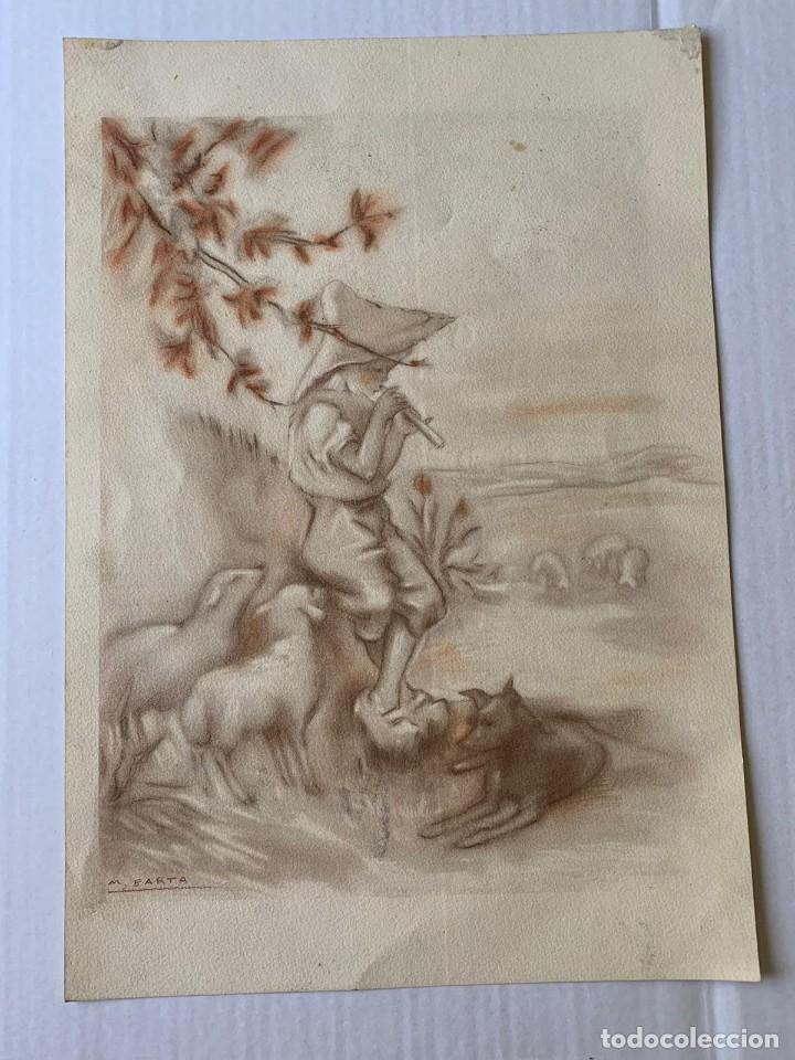 Arte: MONTSERRAT BARTA - PASTORCILLO TOCANDO LA FLAUTA - Foto 1