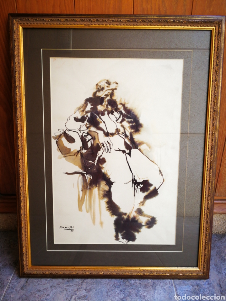 Art: OBRA AGUA TINTA JOSEP MARIA ROSELL&Oacute; VIRGILI (TARRAGONA, 1950)- ENMARCADO, 65X50CM.