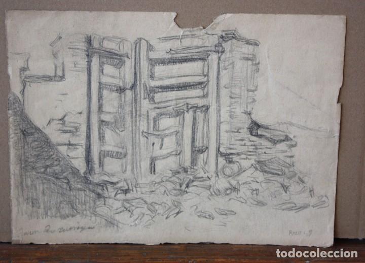 Arte: ILEGIBLE. DIBUJO A CARB&Oacute;N. - Foto 1