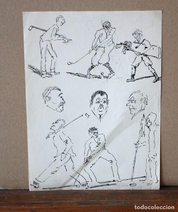 Arte: ANONIMO. DIBUJO A TINTA. APUNTES - Foto 1