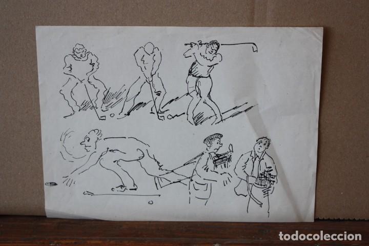 Arte: ANONIMO. DIBUJO A TINTA. APUNTES - Foto 1