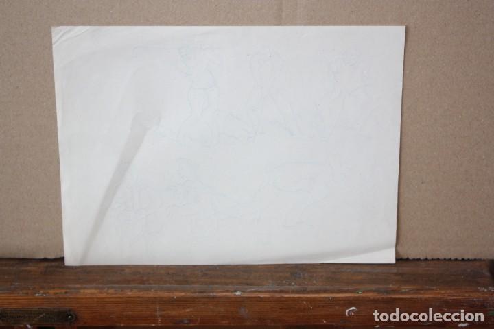 Arte: ANONIMO. DIBUJO A TINTA. APUNTES - Foto 2