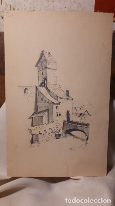 Arte: 16 DIBUJOS A L&Aacute;PIZ DE 1901. - Foto 8
