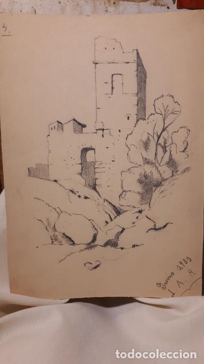 Arte: LOTE DE 17 DIBUJOS DE 1901. - Foto 9