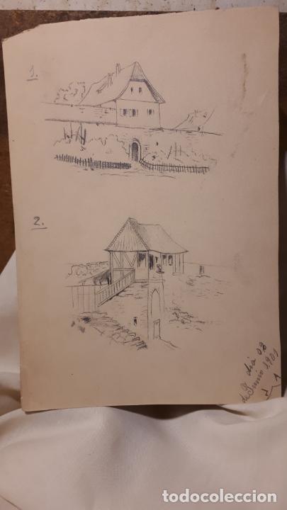Arte: LOTE DE 17 DIBUJOS DE 1901. - Foto 16