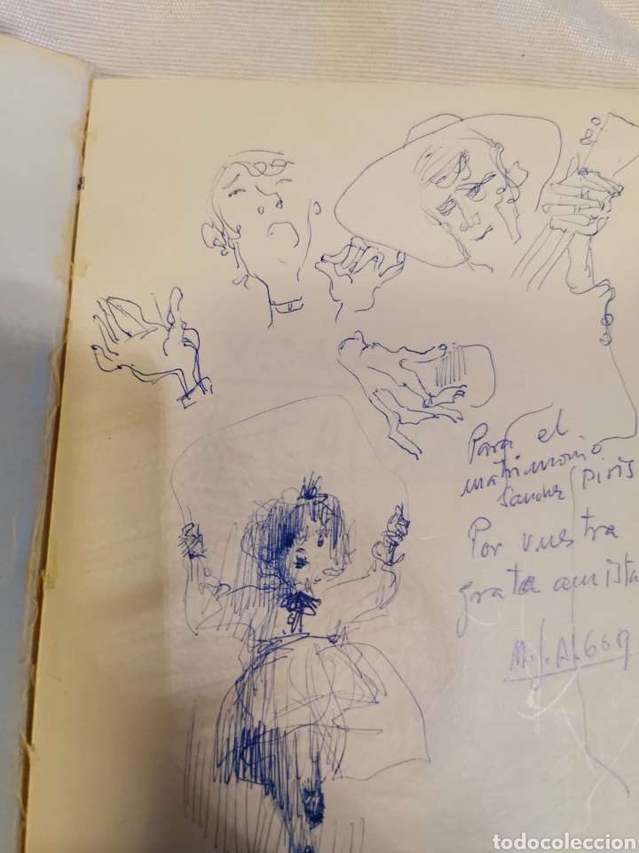 Arte: Bocetos de v s Algora y M J Algora en libro - Foto 4