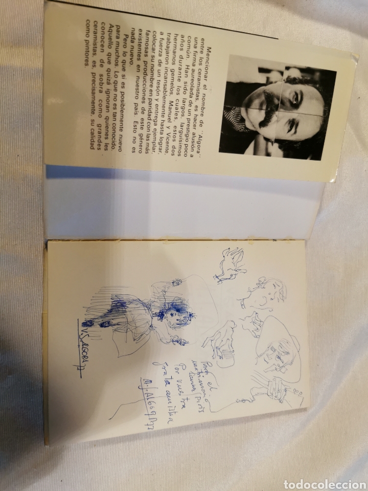 Arte: Bocetos de v s Algora y M J Algora en libro - Foto 6